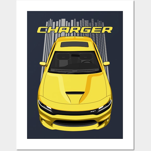 Charger - Yellow Wall Art by V8social